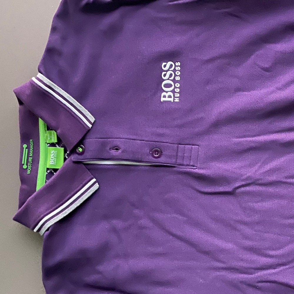 Purple Hugo Boss Short Sleeve Polo- XL